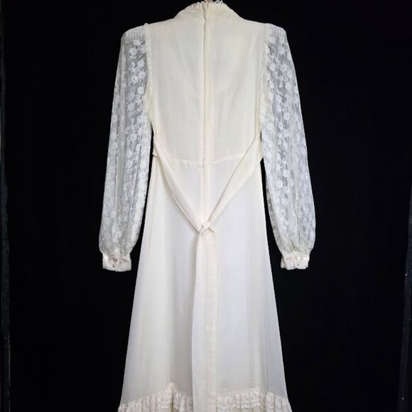 Vintage 1970s Gunne Sax by Jessica McClintock Lace Maxi Dress 5 - Picture 11 of 16